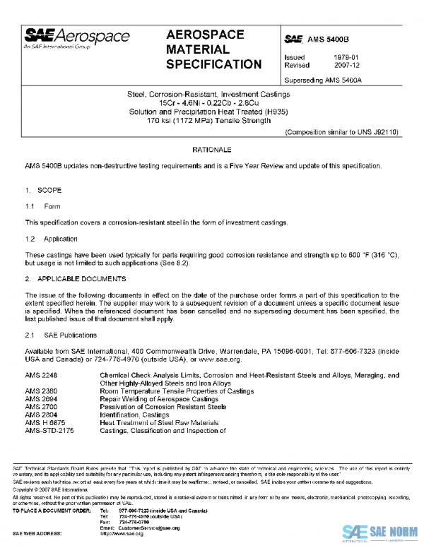 SAE AMS5400B PDF SAE AMS5400B PDF