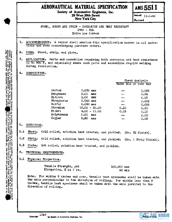 SAE AMS5511 PDF SAE AMS5511 PDF
