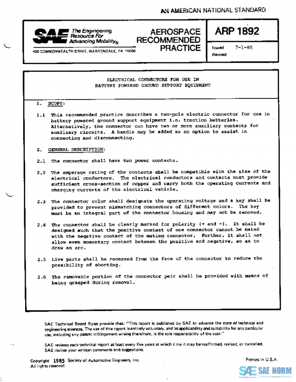 SAE ARP1892 PDF