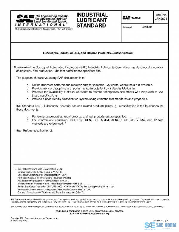 SAE MS1000_200101 PDF SAE MS1000_200101 PDF
