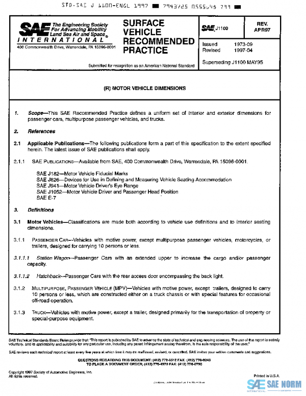 SAE J1100_199704 PDF