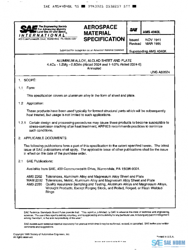 SAE AMS4040L PDF