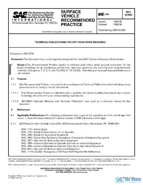 SAE J920_198509 PDF