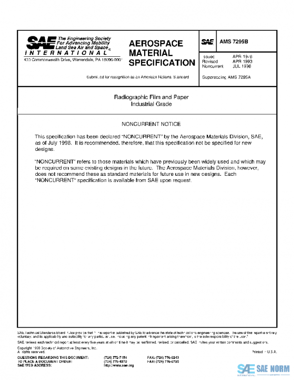 SAE AMS7295B PDF