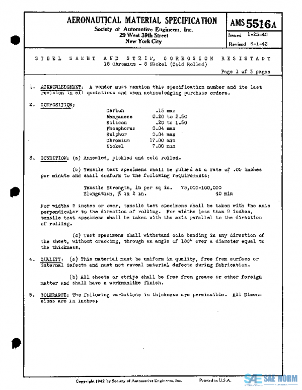 SAE AMS5516A PDF SAE AMS5516A PDF