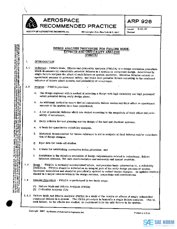 SAE ARP926 PDF SAE ARP926 PDF