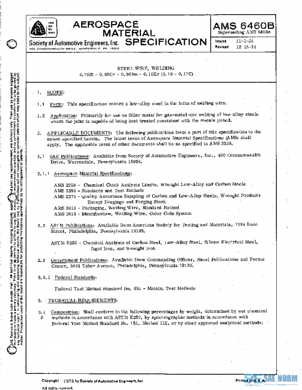 SAE AMS6460B PDF SAE AMS6460B PDF