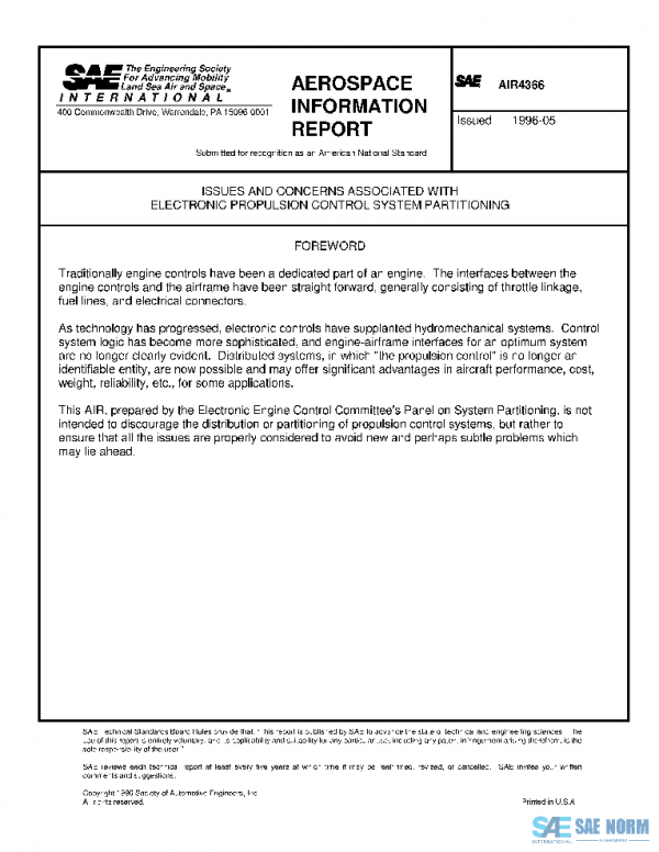 SAE AIR4366 PDF SAE AIR4366 PDF