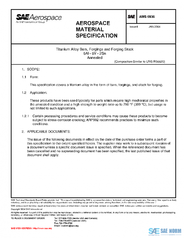 SAE AMS6936 PDF SAE AMS6936 PDF