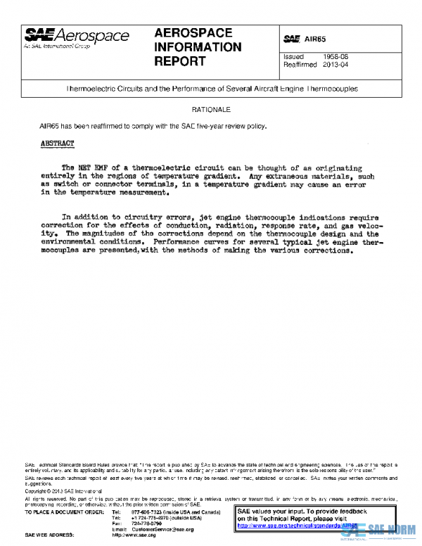 SAE AIR65 PDF SAE AIR65 PDF