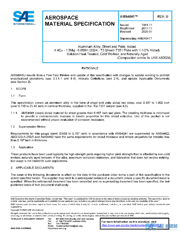 SAE AMS4041U PDF