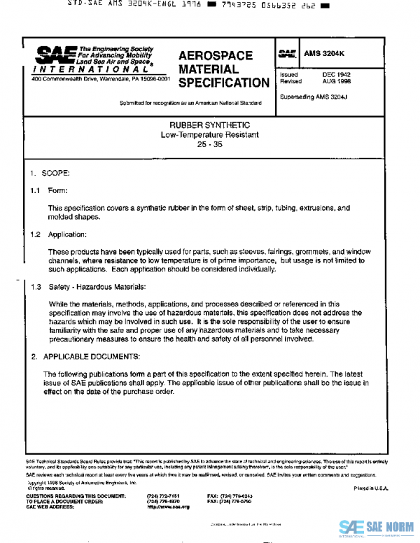 SAE AMS3204K PDF SAE AMS3204K PDF