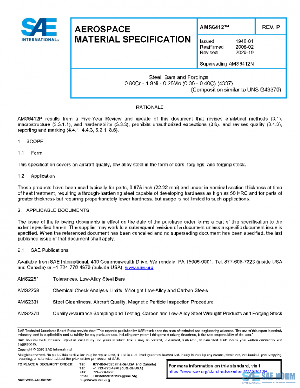 SAE AMS6412P PDF SAE AMS6412P PDF