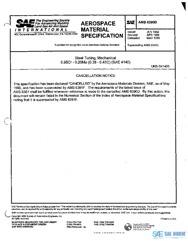 SAE AMS6390D PDF