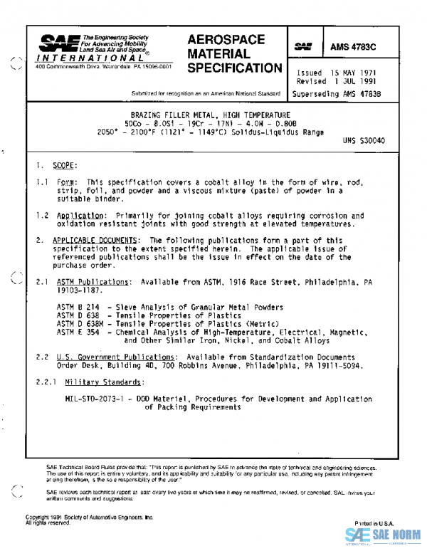 SAE AMS4783C PDF