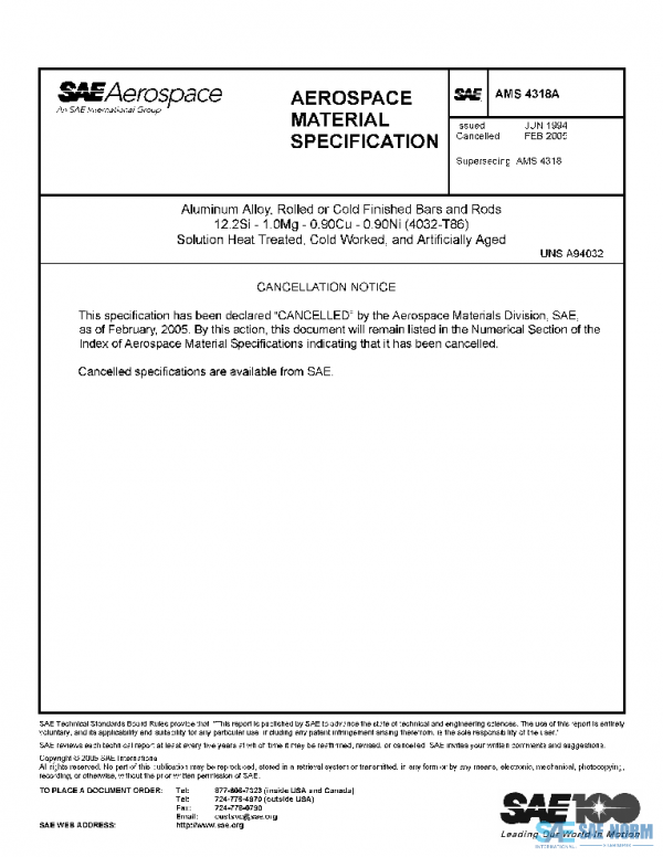 SAE AMS4318A PDF