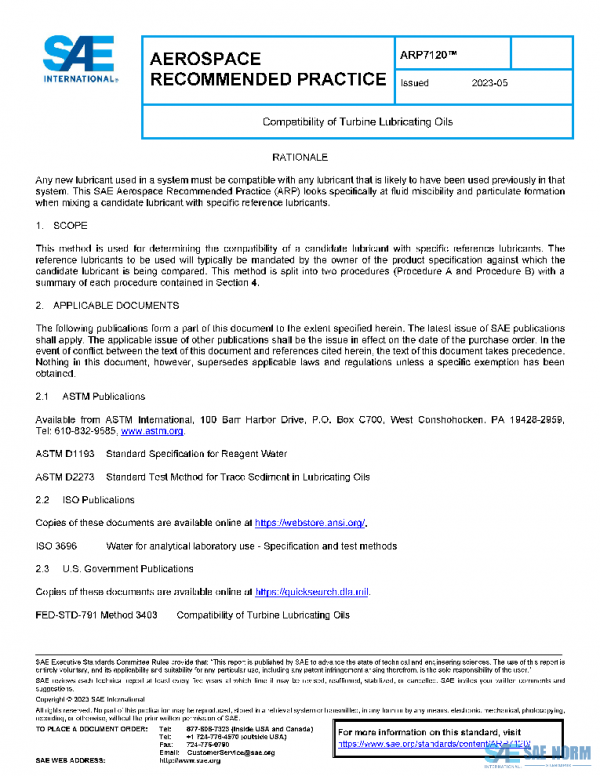 SAE ARP7120 PDF SAE ARP7120 PDF