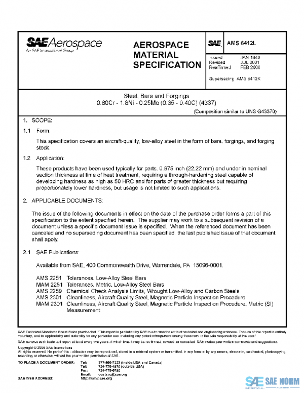 SAE AMS6412L PDF SAE AMS6412L PDF