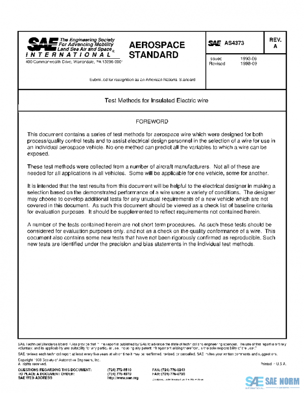 SAE AS4373A PDF SAE AS4373A PDF