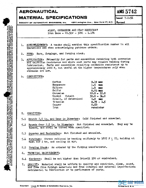SAE AMS5742 PDF SAE AMS5742 PDF