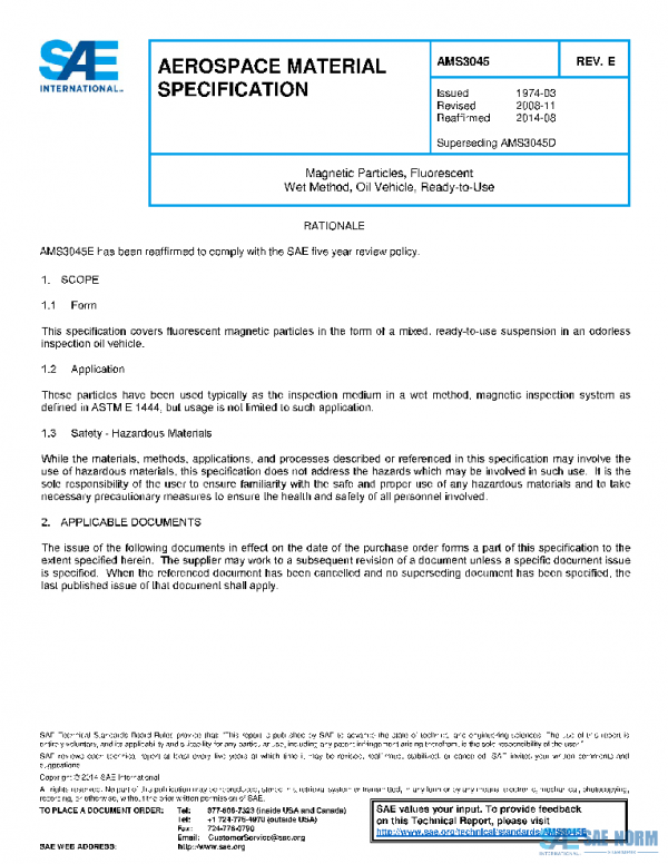 SAE AMS3045E PDF SAE AMS3045E PDF