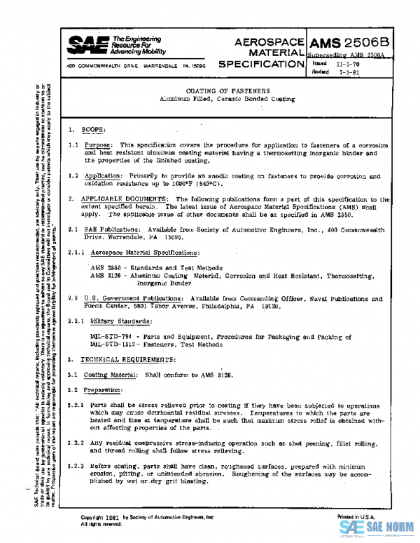 SAE AMS2506B PDF