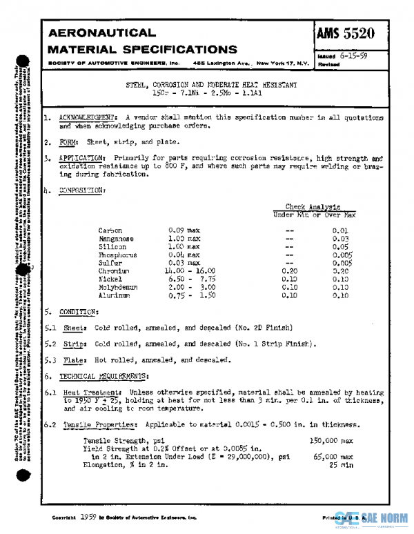 SAE AMS5520 PDF SAE AMS5520 PDF