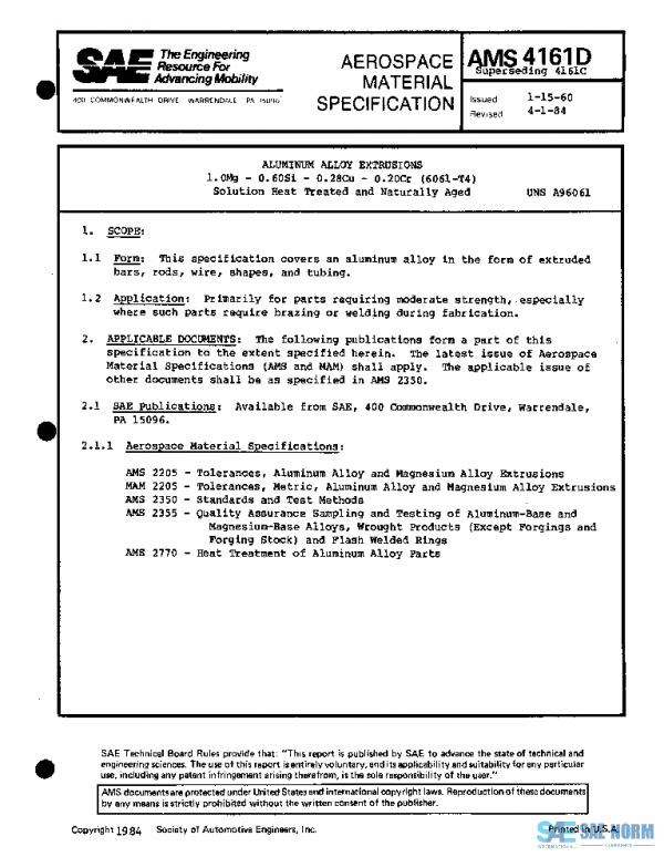 SAE AMS4161D PDF
