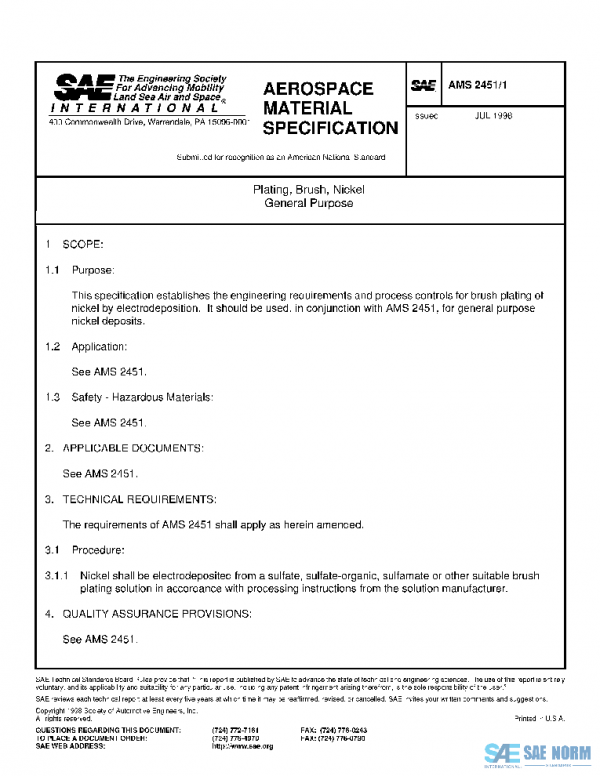 SAE AMS2451/1 PDF