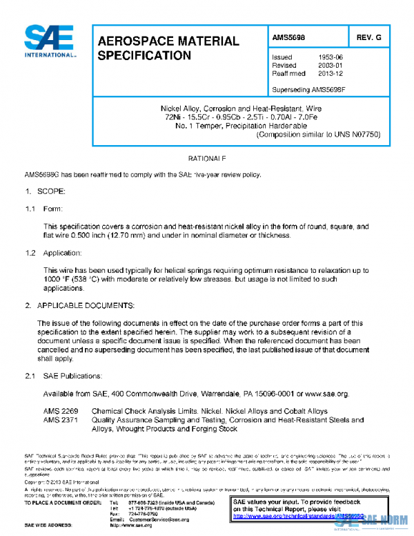 SAE AMS5698G PDF