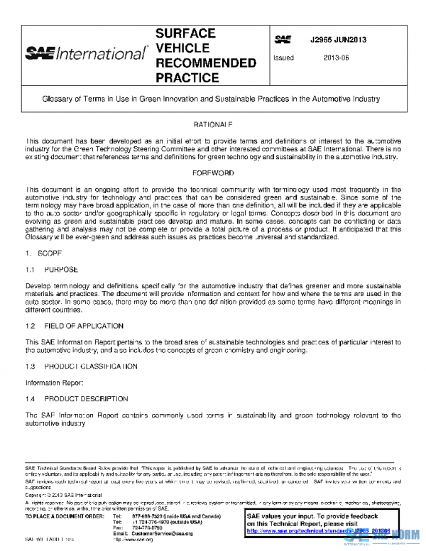 SAE J2965_201306 PDF SAE J2965_201306 PDF