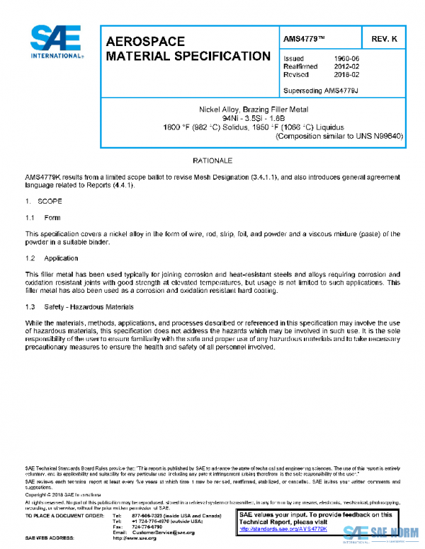 SAE AMS4779K PDF