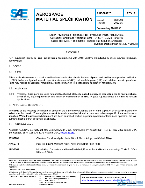 SAE AMS7000A PDF SAE AMS7000A PDF