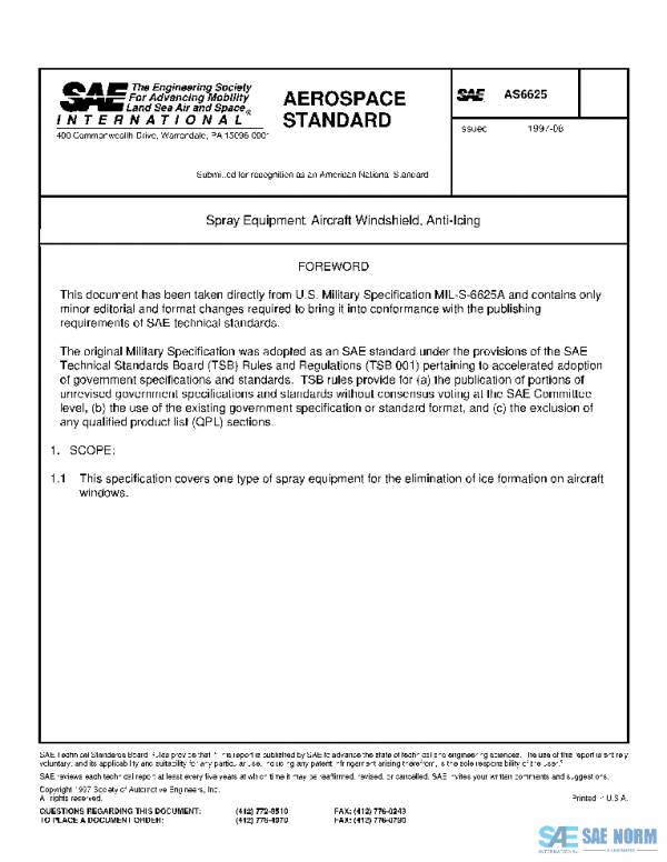 SAE AS6625 PDF