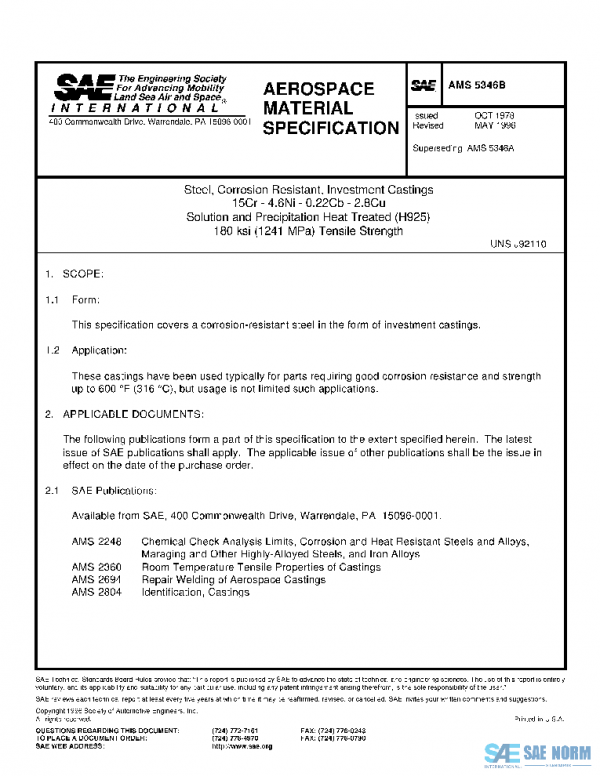SAE AMS5346B PDF