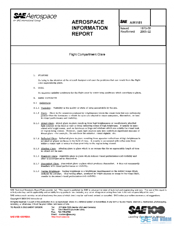 SAE AIR1151 PDF SAE AIR1151 PDF