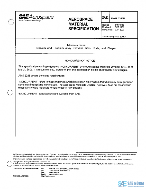 SAE MAM2245B PDF SAE MAM2245B PDF