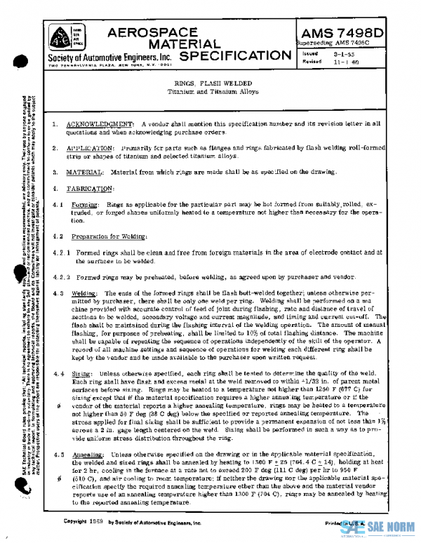 SAE AMS7498D PDF SAE AMS7498D PDF