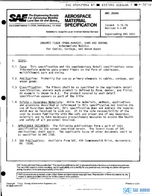 SAE AMS3904A PDF SAE AMS3904A PDF