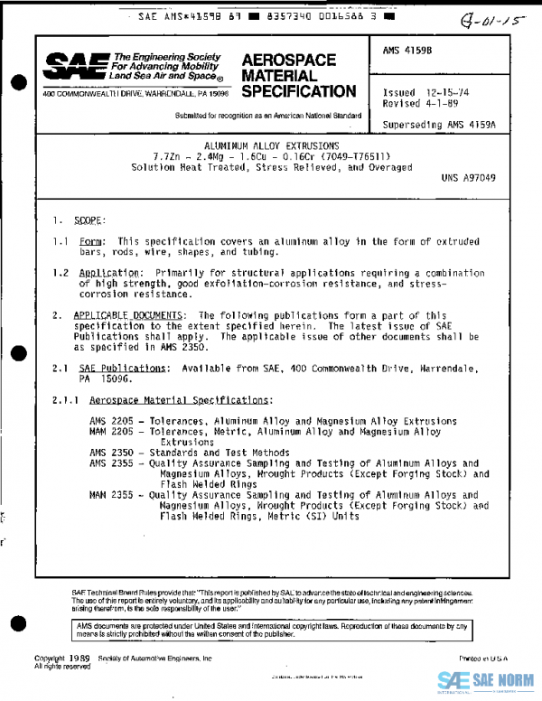 SAE AMS4159B PDF SAE AMS4159B PDF