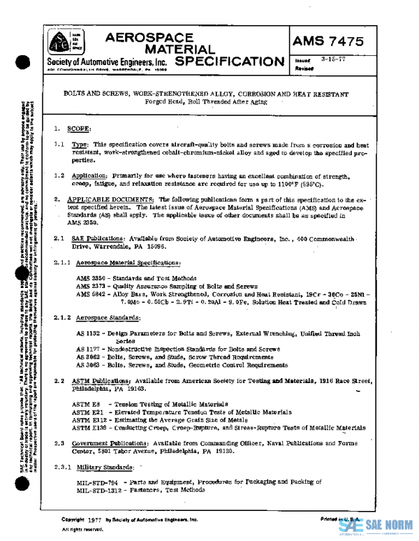 SAE AMS7475 PDF