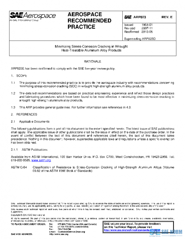 SAE ARP823E PDF SAE ARP823E PDF