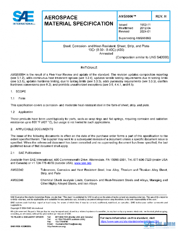 SAE AMS5506H PDF
