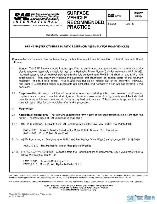 SAE J2053_199406 PDF SAE J2053_199406 PDF