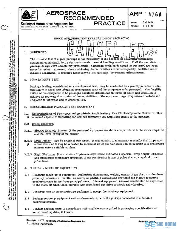 SAE ARP476A PDF