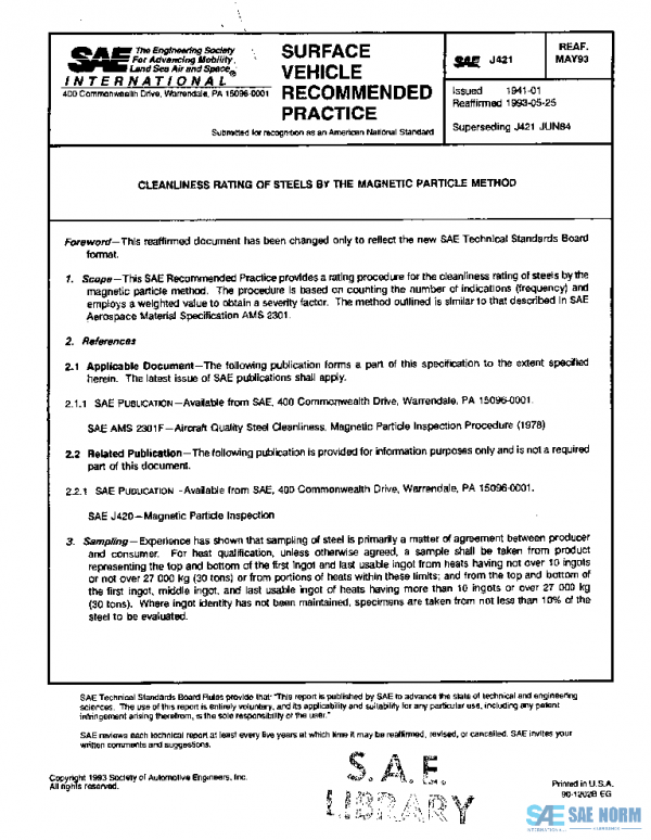 SAE J421_199305 PDF SAE J421_199305 PDF