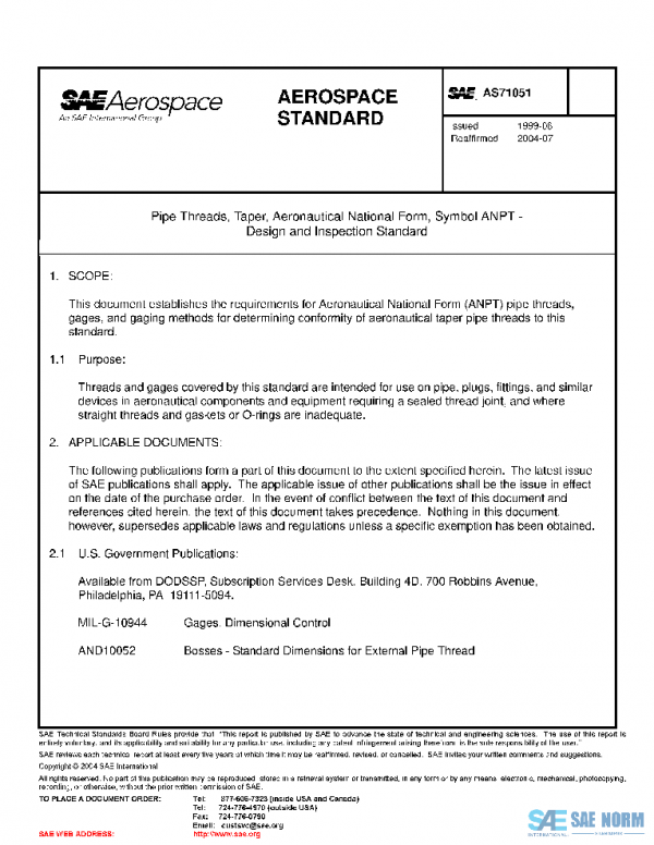 SAE AS71051 PDF SAE AS71051 PDF