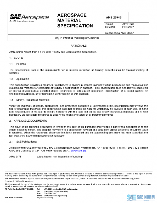 SAE AMS2694B PDF