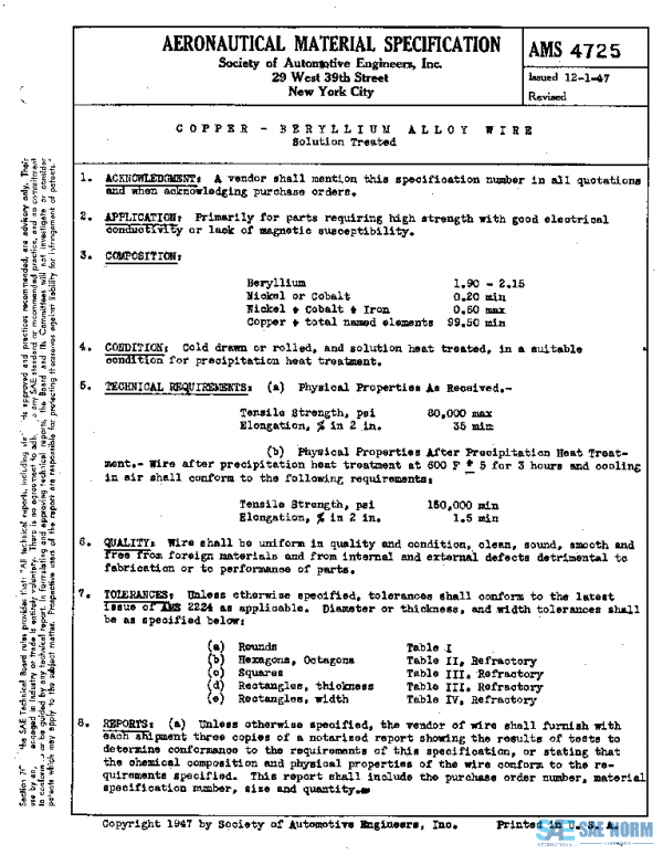 SAE AMS4725 PDF SAE AMS4725 PDF