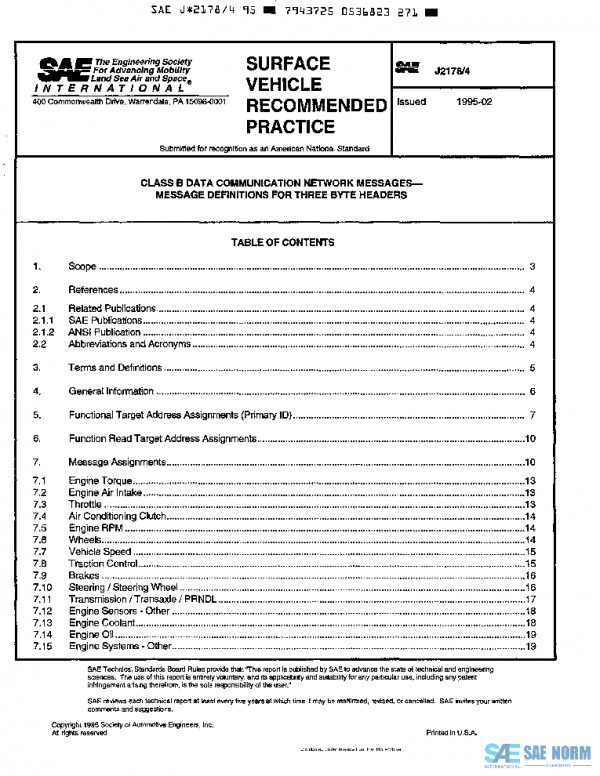 SAE J2178/4_199502 PDF SAE J2178/4_199502 PDF